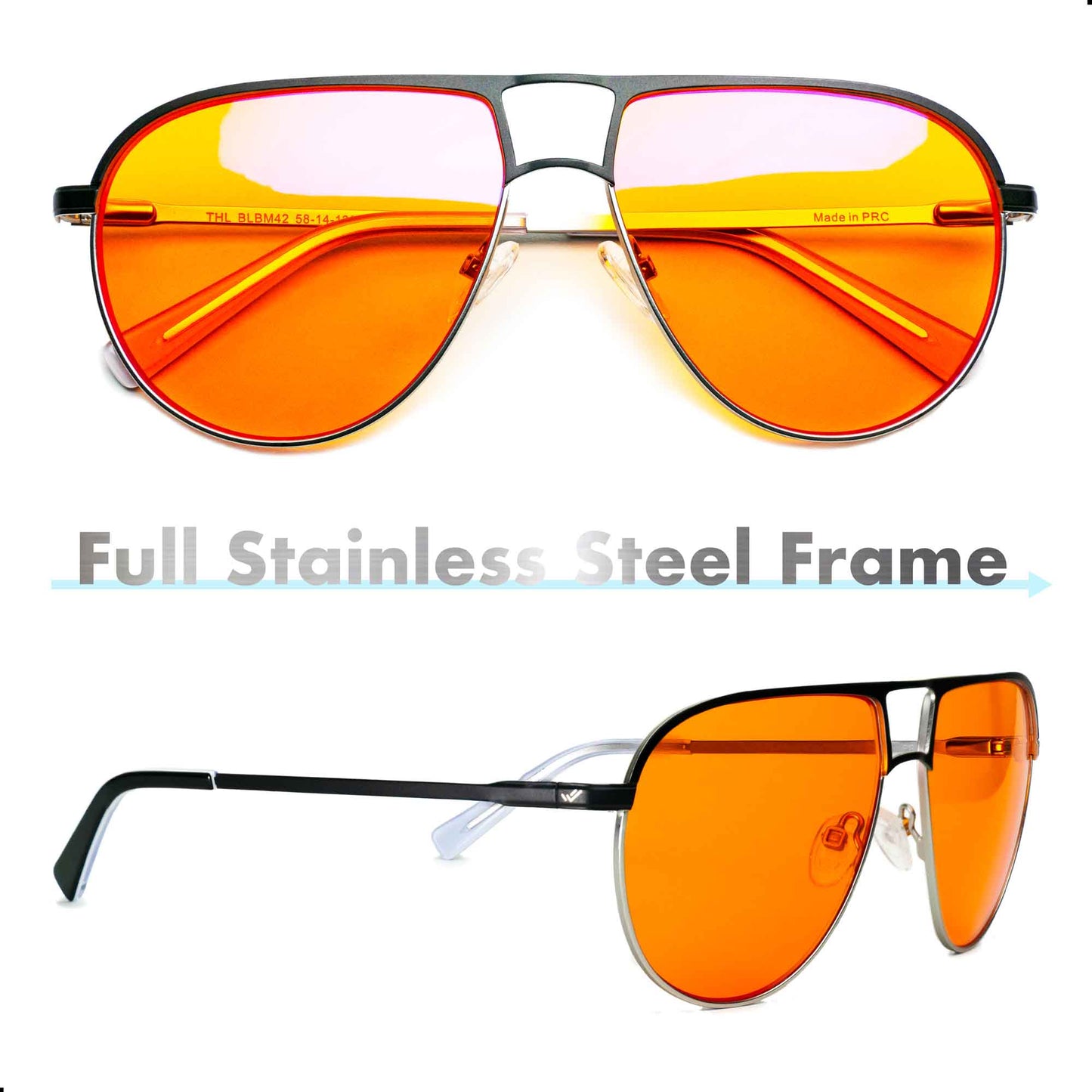 blue light blocking glasses aviator