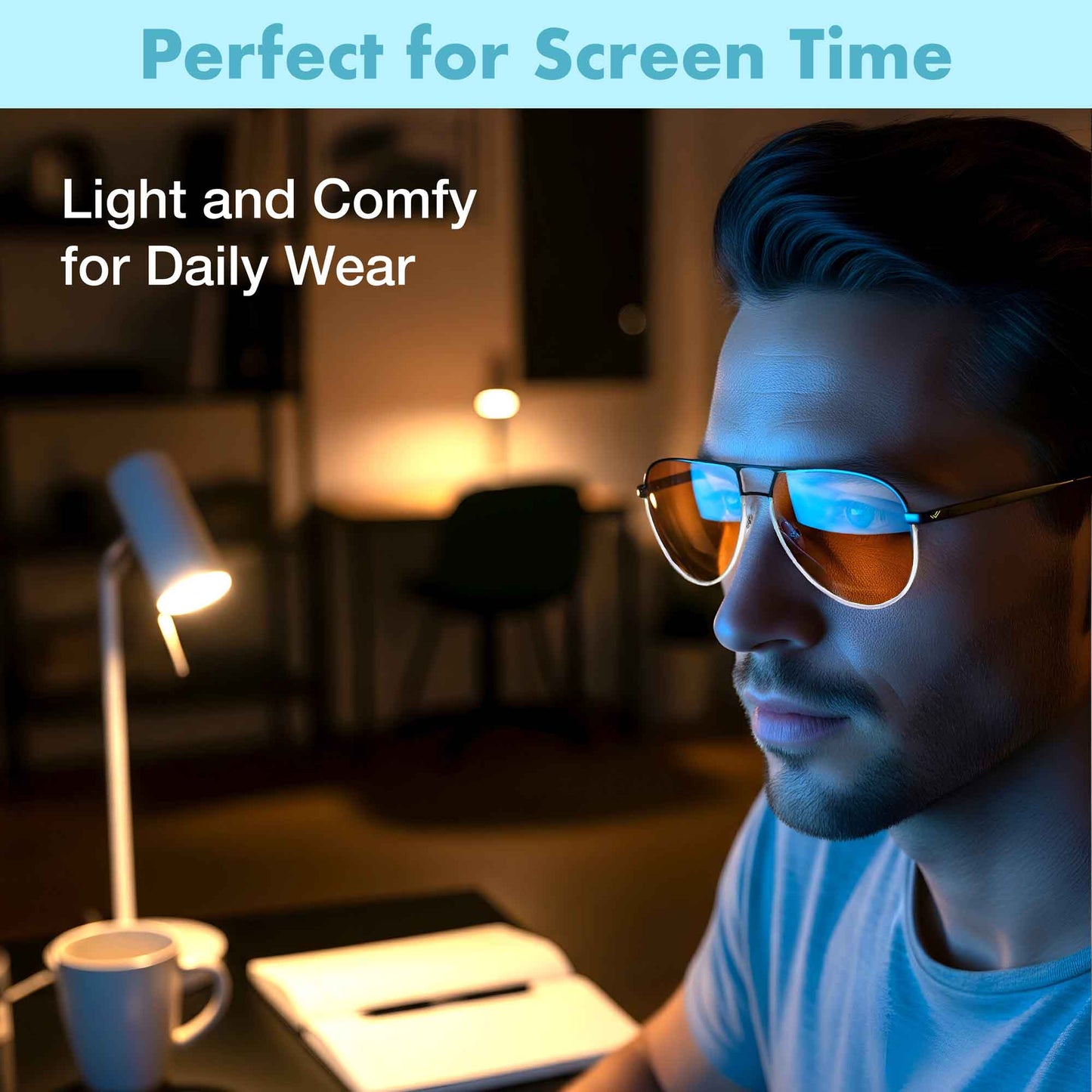 orange blue light blocking glasses