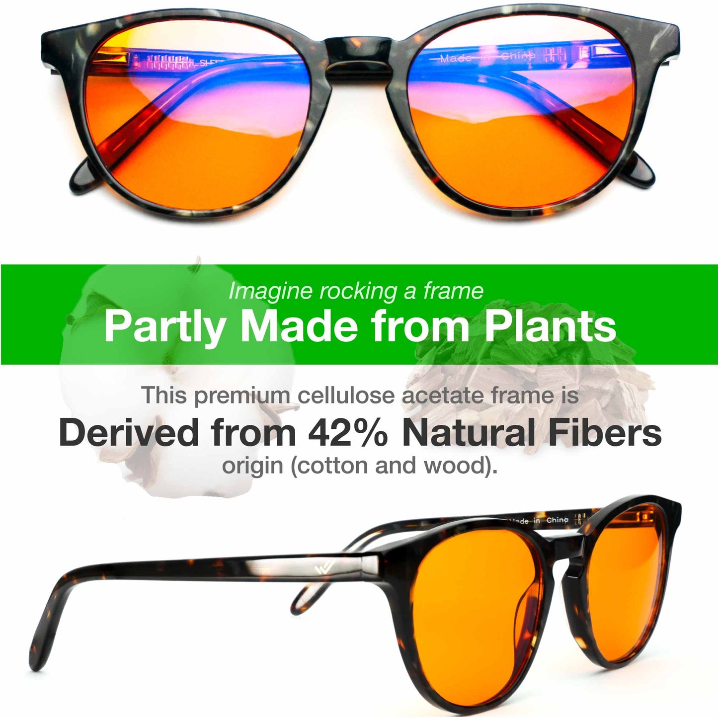 100% blue light blocking glasses