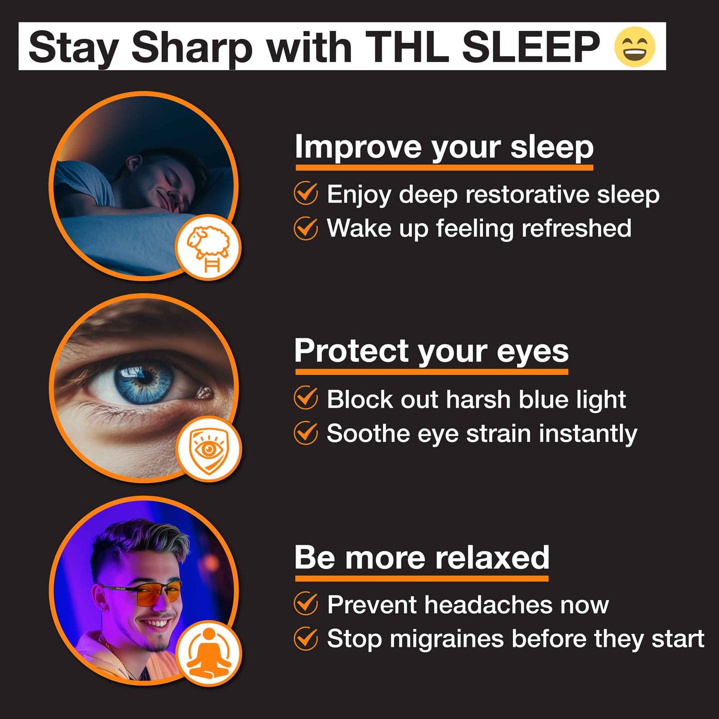 orange blue light blocking glasses