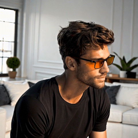 orange blue light blocking glasses