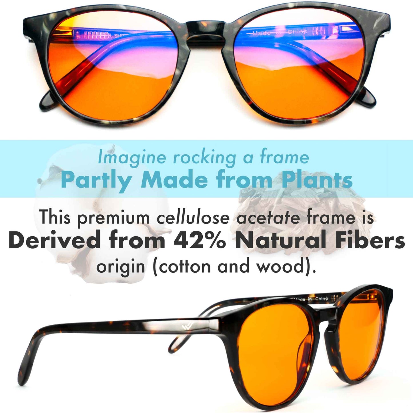 100% blue light blocking glasses