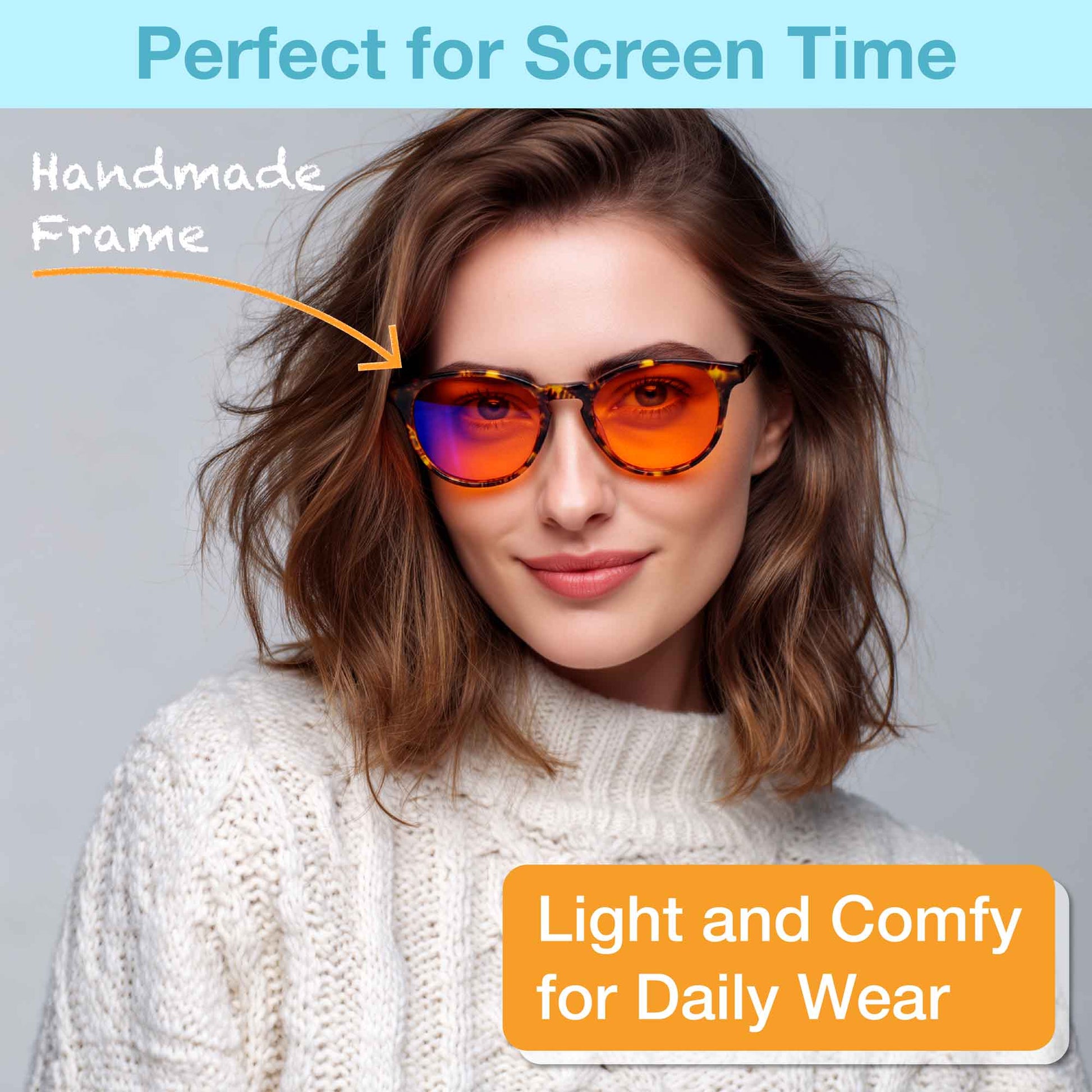 orange blue light blocking glasses
