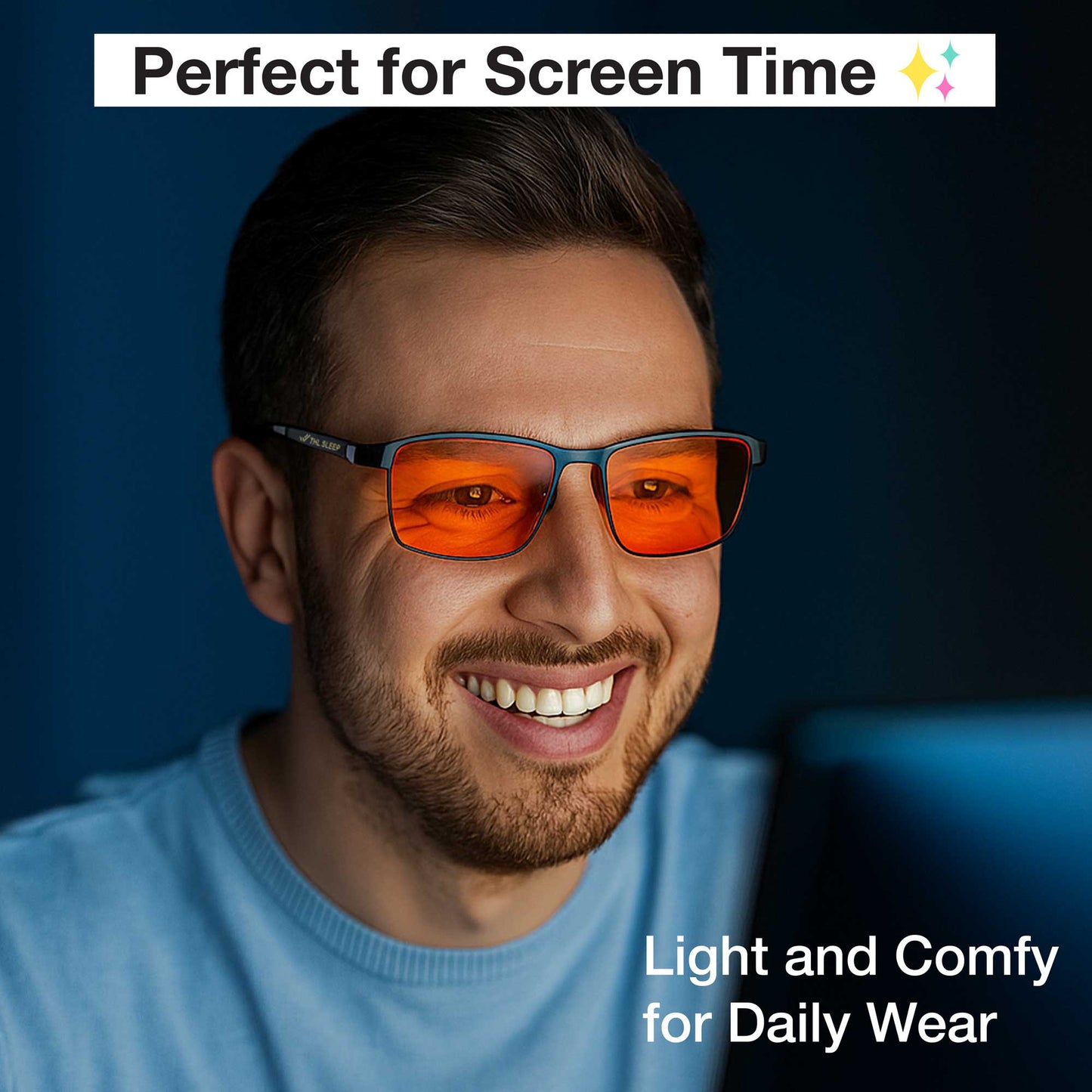 elitex hyper orange blue light blocking glasses