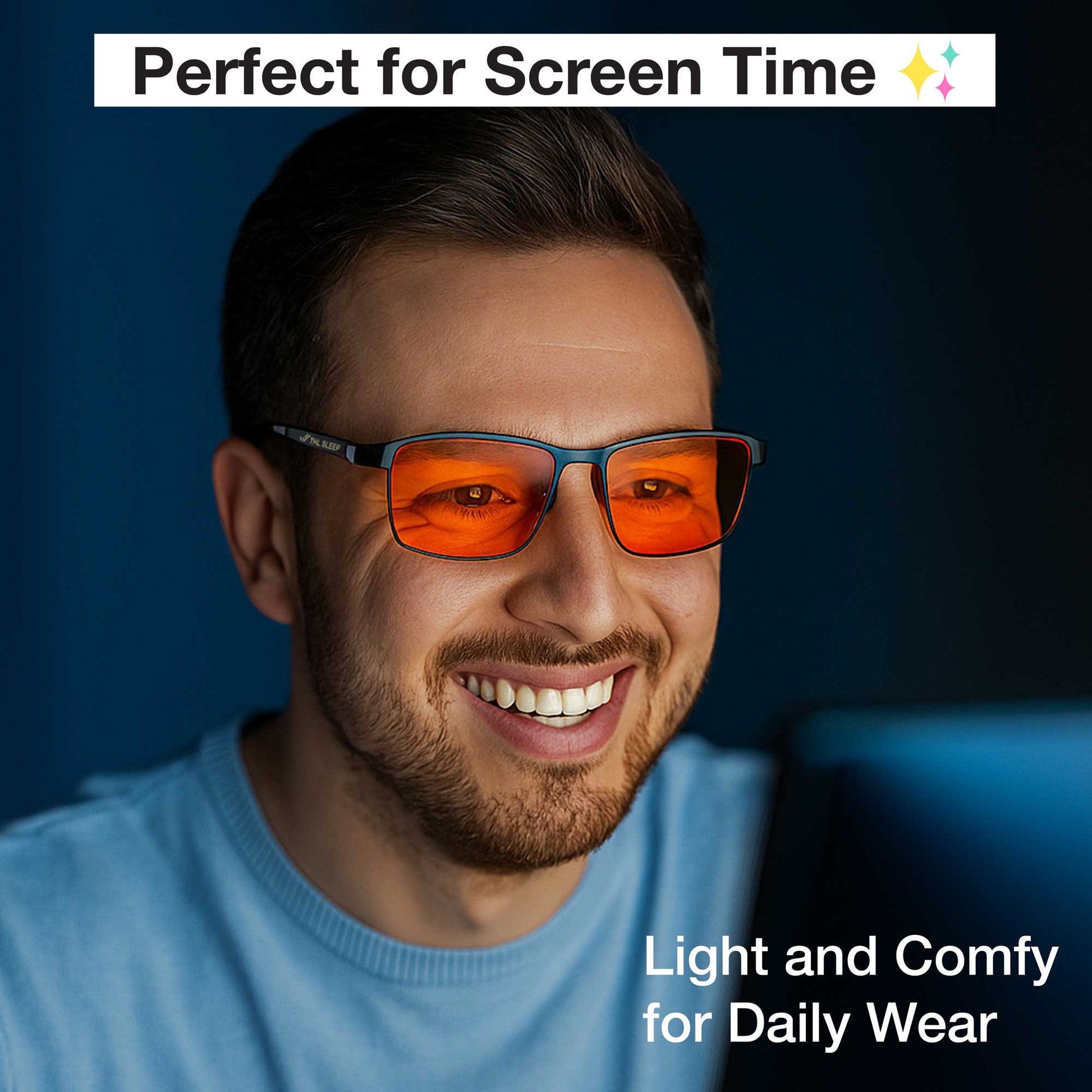 elitex hyper orange blue light blocking glasses