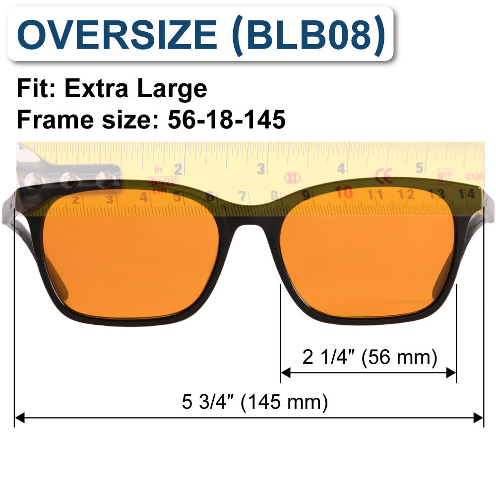 Oversize xl sleep glasses orange blue light blocking glasses for sleep