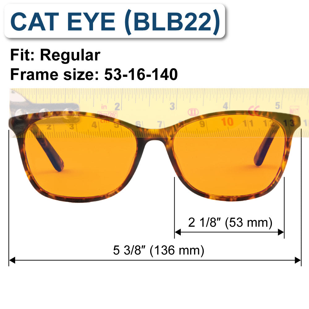 Cat eye regular blue light glasses red lenses