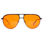 all stainless steel aviator orange blue light blocking glasses sleep