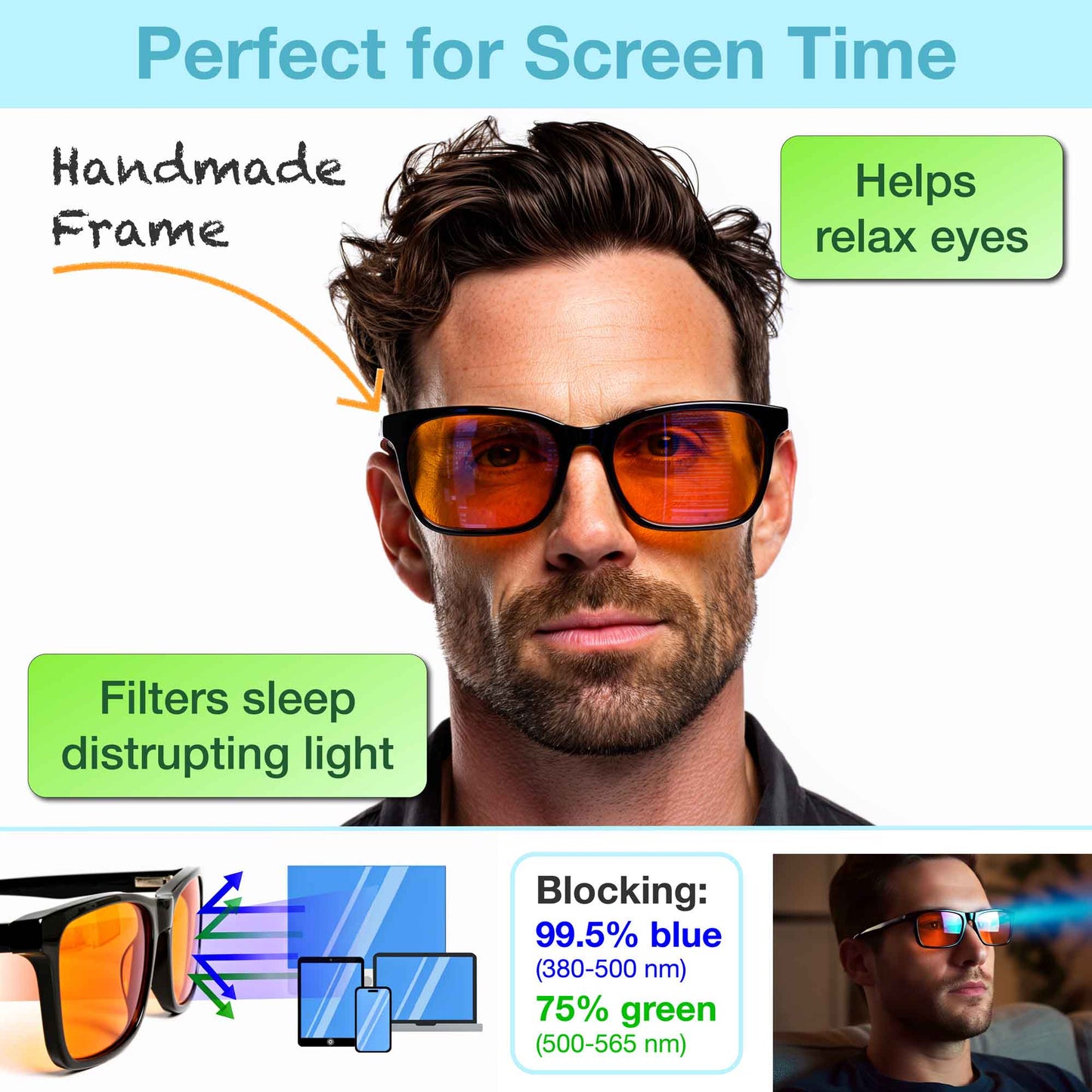 amber blue light glasses