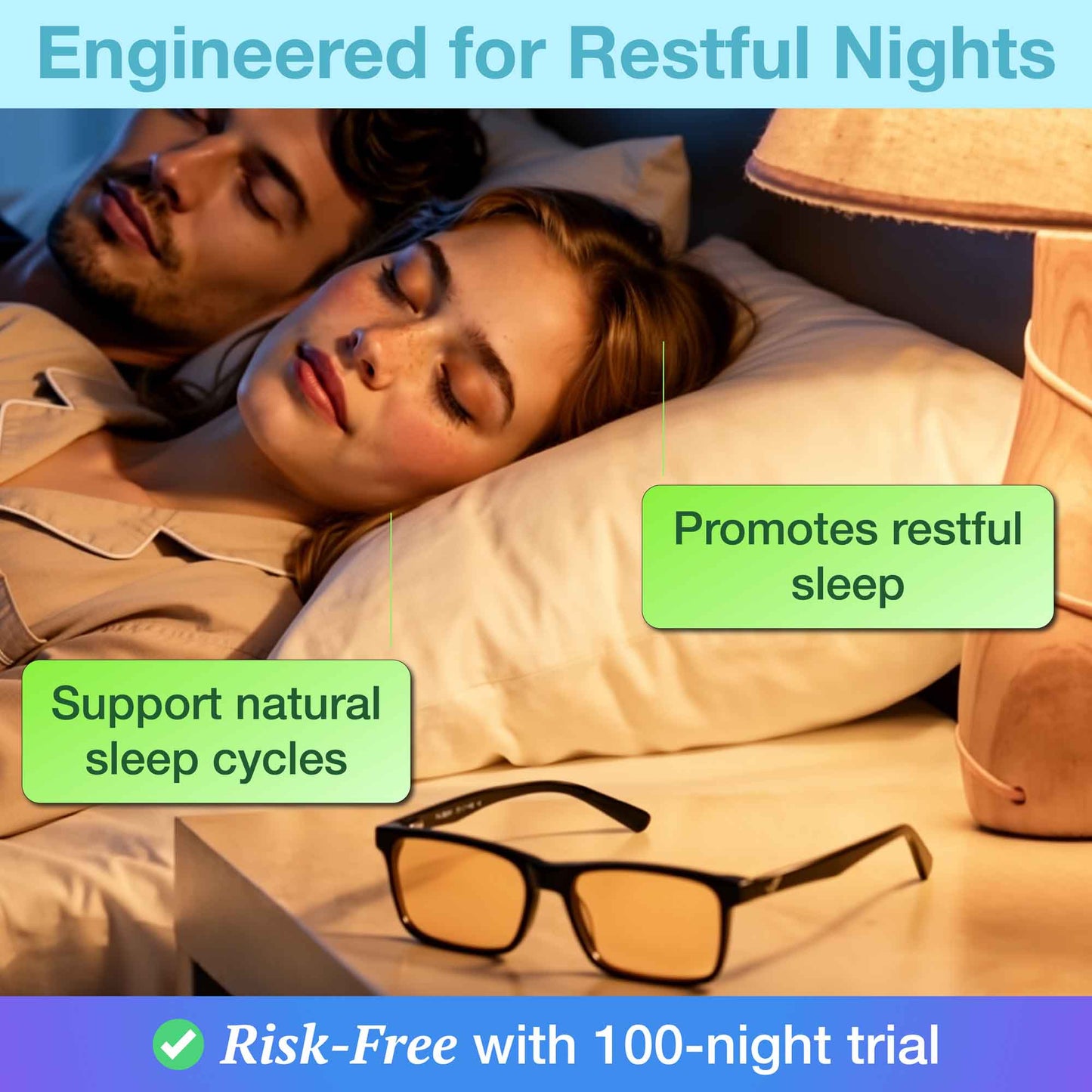 orange migraine glasses sleep