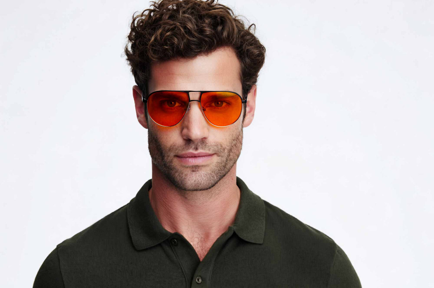 orange blue blockers aviator