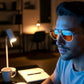 aviator orange blue light glasses
