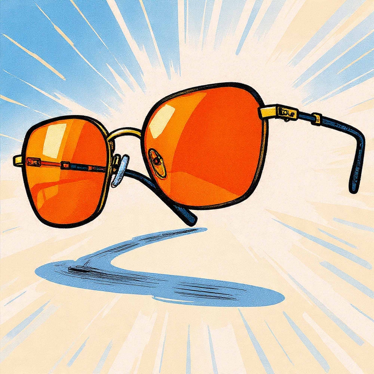 orange sleep glasses