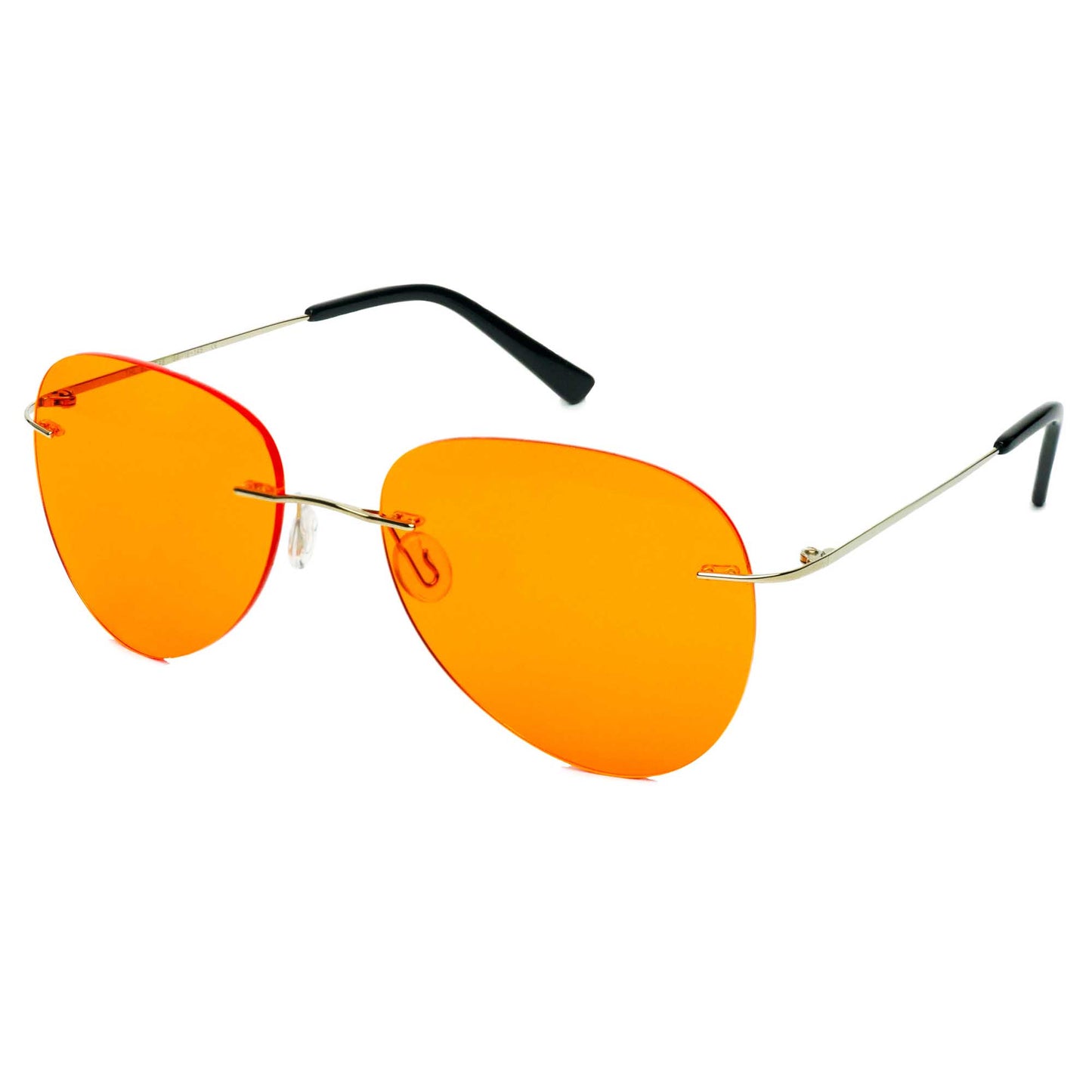 orange rimless blue light glasses fl-41 migraine glasses light sensitivity glasses